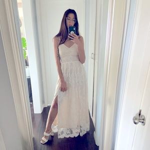 Baltic Born Cozette Lace Gown Maxi Long Dress Wedding Special Occasion Cream